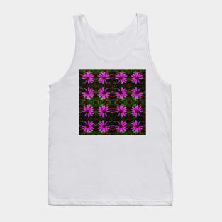 Pink Coneflower with Missing Petal Pattern Tank Top